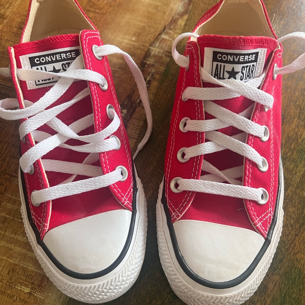 Converse Red and White Sneakers